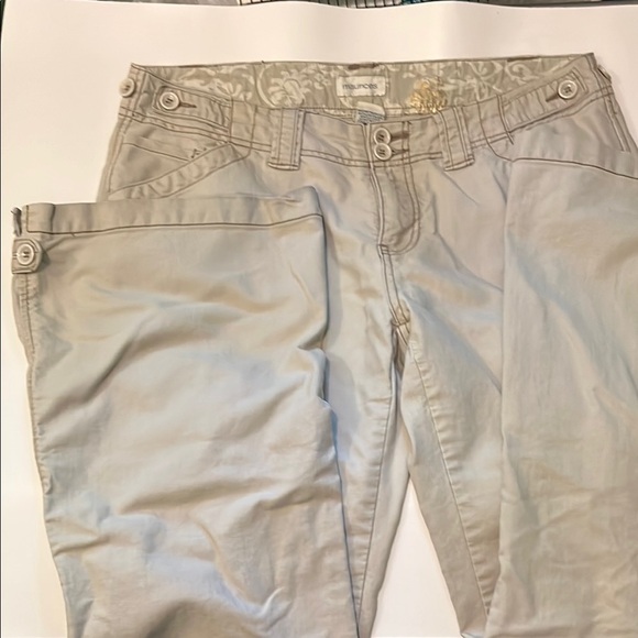 Maurices Tan Flare Wide Leg Jeans Relaxed Fit - Picture 5 of 8